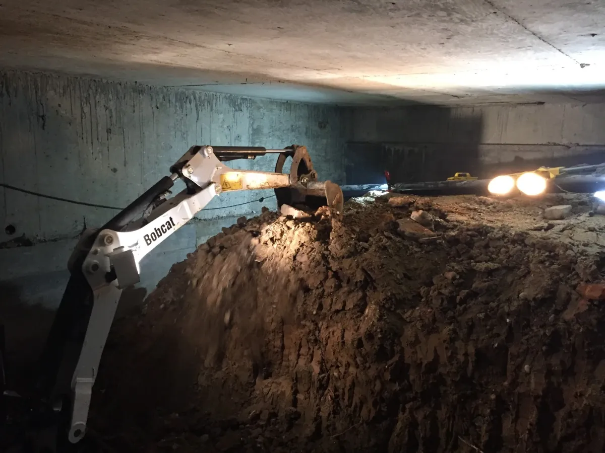 Basement excavation works